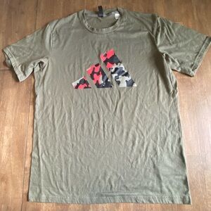 Men’s Adidas’s Army Green Short Sleeve Tee Shirt Size: Medium